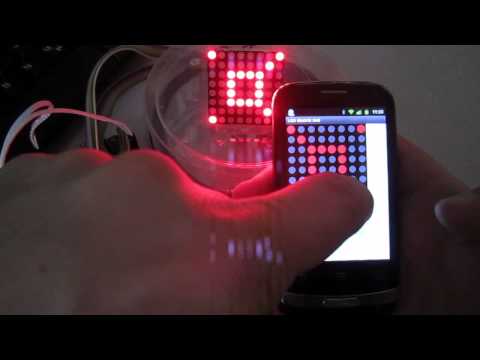 Arduino LED Matrix controlled over Bluetooth by Android Telephone