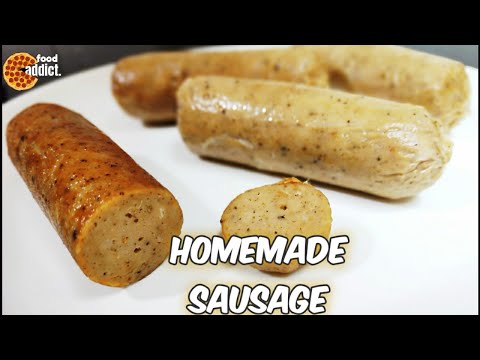 Homemade chicken sausage recipe | How to make sausage at home | Easy sausage |