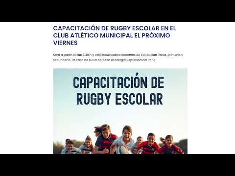 Marcos Juárez: Capacitación en rugby del Club Atlético Municipal