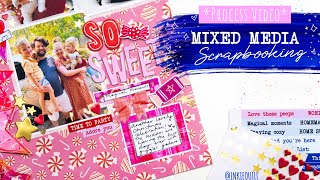 MIXED MEDIA SCRAPBOOKING "So Sweet" #mixedmediascrapbooking #scrapbook #scrapbooking