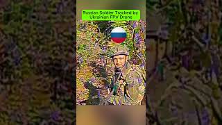 Russian Soldier Tracked by Ukrainian FPV Drone Combat Footage .