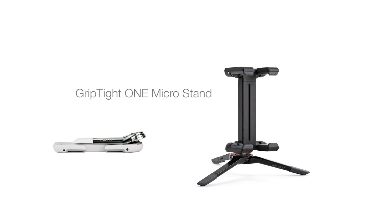 חצובה קומפקטית שחורה לטלפונים חכמים GripTight ONE Micro