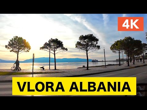 VLORA ALBANIA - DRIVING REAL-TIME, VLORE SHQIPERI [4K VIDEO]