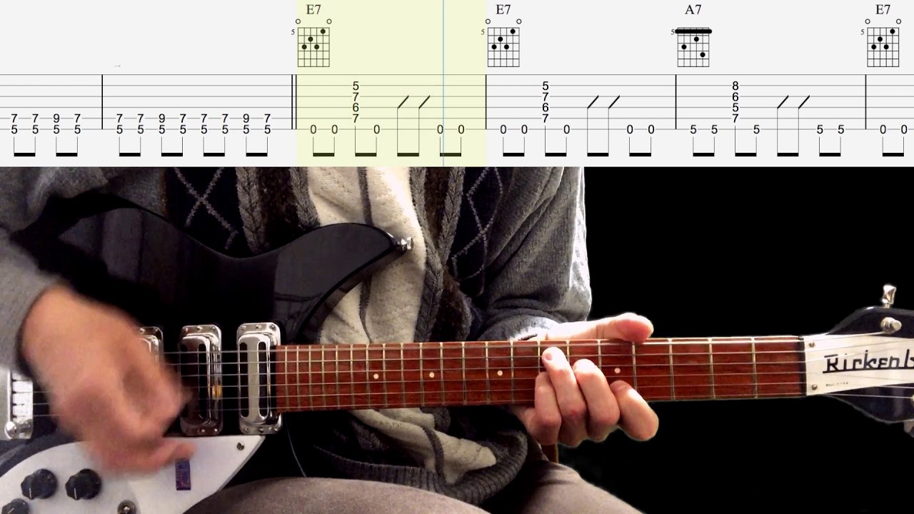 Guitar TAB : I Saw Her Standing There (Rhythm Guitar) - The Beatles