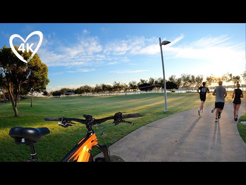 Sunrise Bike Ride in 4K - Gold Coast Australia - Virtual Bike Ride - Fitness Treadmill Background