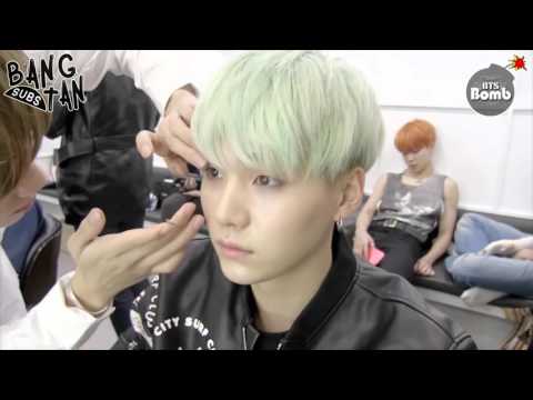 [ENG] 160220 [BANGTAN BOMB] SUGA is trying to wear contact lenses.
