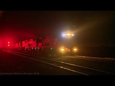 Aurizon MP1 Container Freight At Night (18/11/2017)  - PoathTV Australian Trains & Railways