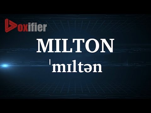 English Pronunciation of Milton - Voxifier.com
