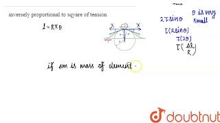 The speed of transverse wave on a stretched string is  | CLASS 11 | WAVES | PHYSICS | Doubtnut