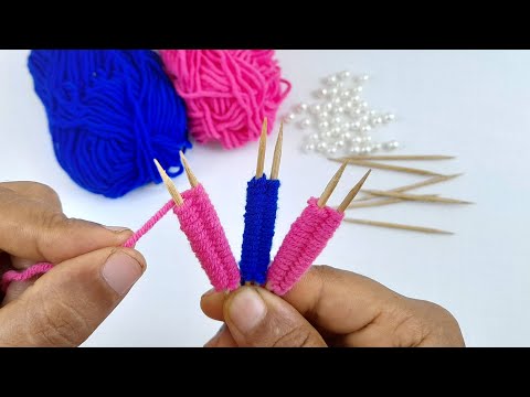Amazing Woolen Flower Craft Ideas with Cotton buds