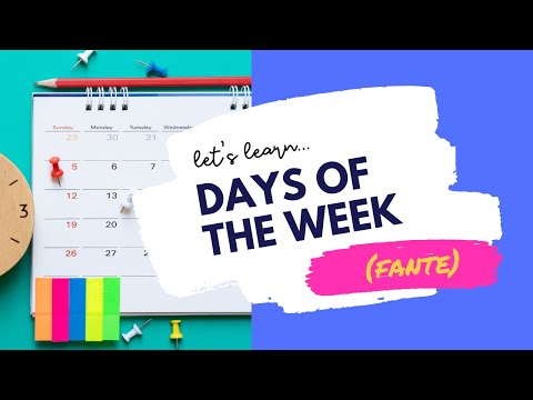 Fante Days of the Week: Fun Learning for Kids with Little Languages!