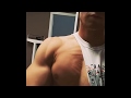 Chest gains. Teen bodybuilder