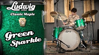 Video thumbnail for Ludwig Classic Maple Used Drum Kit - Green Sparkle by Steve Maxwell Drums