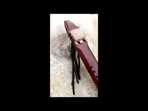 Native American Style 7 Hole Drone Flute Key of F of Padauk and Birdseye Maple totem