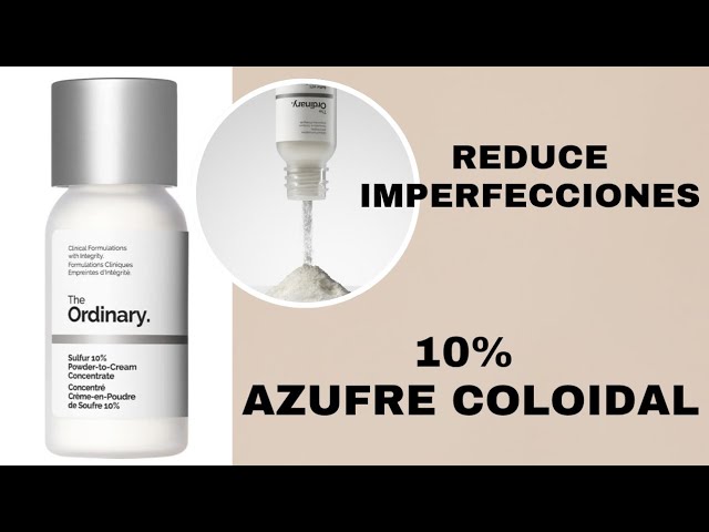 Vídeo relacionado con The Ordinary Sulfur 10% Powder-to-Cream Concentrate, Tratamiento con Azufre para Manchas Específicas, Tratamiento específico para las imperfecciones, ayuda a minimizar la aparición de brotes, 5 g