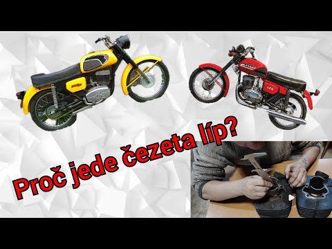 ČZ 175 a porovnání válců obou motorek. ČZ 175 477 a rozdílný válce ČZ 175 487. Test