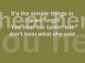 Simple things by Usher (lyrics)