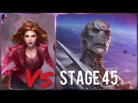 STAGE 45 Ebony Maw World Boss Ultimate with Scarlet Witch | WBU [Full Clear] - Marvel Future Fight
