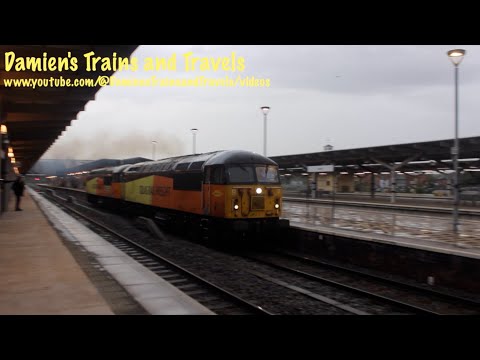 Colas Rail Class 56s No. 56051 "Survival" & 56113 at Derby Railway Station, 26th September 2023