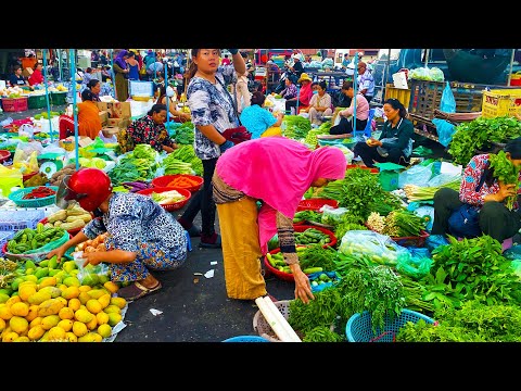 Food Rural TV, Cambodian Market Food in Phnom Penh - Fish, Seafood, Fruit, Meat, Cake & More