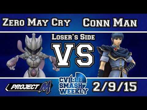 Cville Smash - GS | Zero May Cry (Mewtwo, Ness) Vs LS | ConnMan (Marth) Losers Bracket - Project M