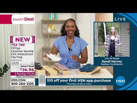 FitFlop iQushion Sparkle EVA Waterproof Flip Flop