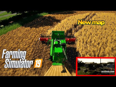 New John Deere COMBINE At work | Farming Simulator 19 Time lapse  EP#6 | GATEHEAD FARM