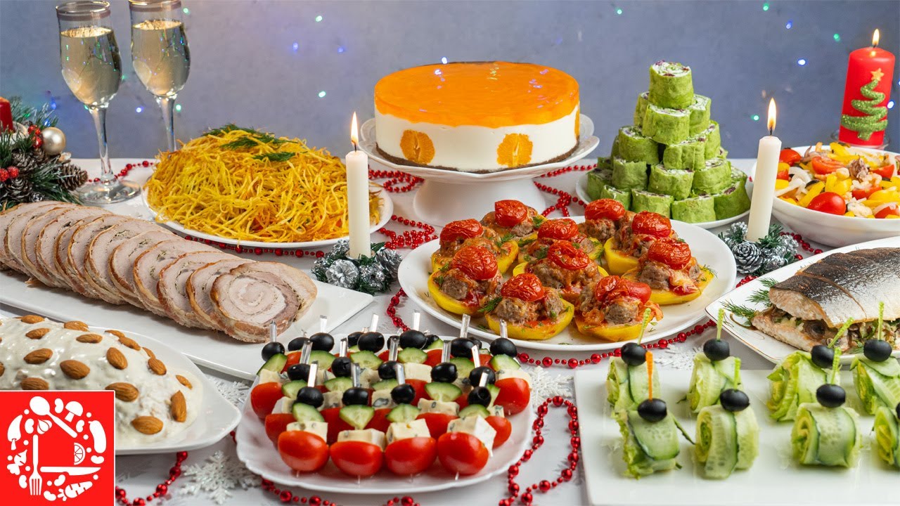 Меню на Новый год 2021! Готовлю 10 блюд на праздничный стол: торт, салаты, закуски, мясо
