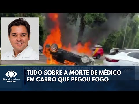 Médico morre carbonizado após carro capotar em acidente em Maringá