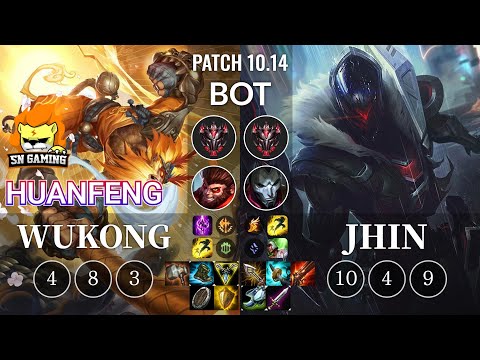 SN huanfeng Wukong vs Jhin Bot - KR Patch 10.14