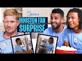 De Bruyne, Ake and Mahrez surprise Man City superfan at home in Houston!