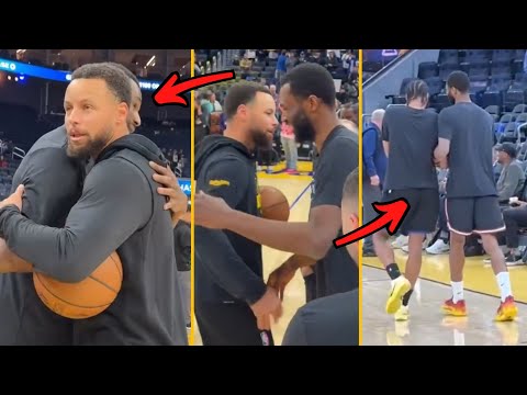 Steph Curry, Moody & Warriors Embracing Andrew Wiggins During Pregame Warmups! Warriors vs. Heat!