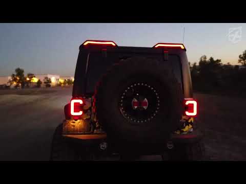 High Mount Brake Lights with Turn Signal & Reverse Lights For 07-18 Jeep Wrangler JK