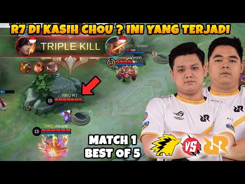 R7 GIVEN TO CHOU?? ALBERT ALMOST GOT SAVAGE?? RRQ VS ONIC MATCH 1