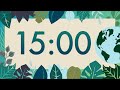 15 Minute Cute Earth Day Classroom Timer (No Music, Piano Alarm at End)