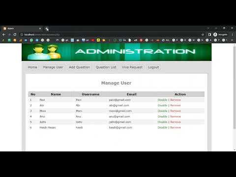 Online Projects Viva System in PHP Application Projects