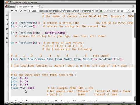 Beginner Perl Maven tutorial: 5.1 - the year of 19100