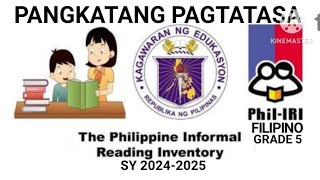 PHIL-IRI IN FILIPINO/PANGKATANG PAGTATASA/Ariel's Channel