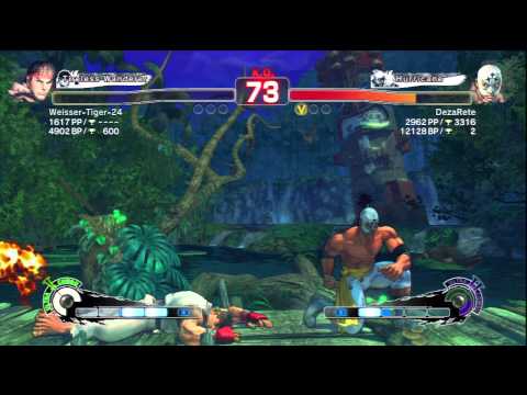 Weisser-Tiger-24 (Ryu) Vs (DezaRete (El Fuerte) SSF4 AE Ranked Matches - PSN