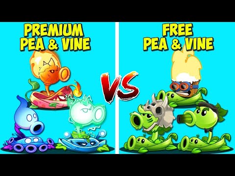 Team PEA Free vs Premium Battlez - Who Will Win? - PvZ 2 Team Plant vs Team Plant