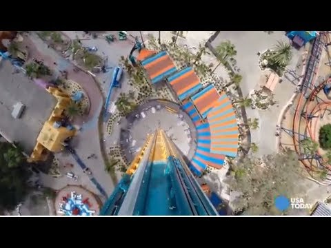 Busch Gardens' 335-foot drop tower feels like skydiving