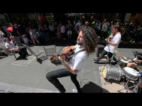 Melbourne Buskers MALCURA Perform Ini Mini - Live on Bourke Street Mall
