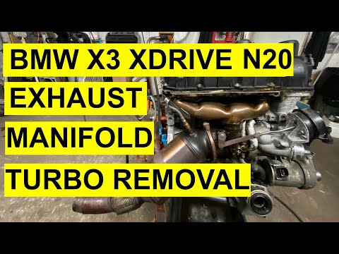 Exhaust Manifold Turbo Removal on BMW X3 xDrive N20 2.0 Turbo Engine 2011-2017