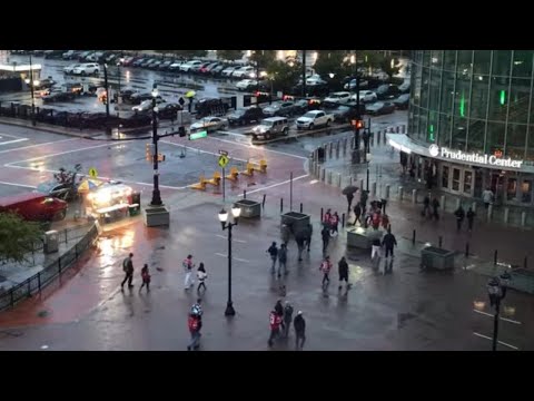 Devils Fans Enter Prudential Center In The Rain To Watch Flyers Preseason Action Live!