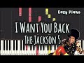 The Jackson 5 I Want You Back Easy Piano Piano Tutorial Sheet