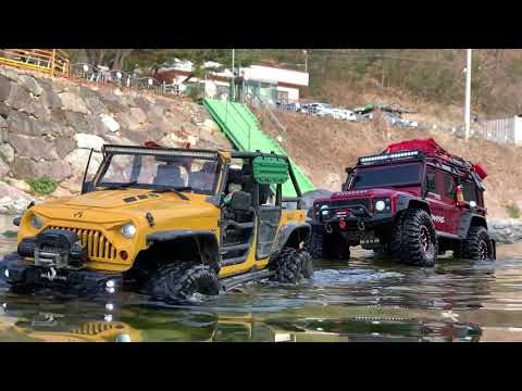 RC Car & Titanic : Trumpeter 1/200 RC TITANIC / Traxxas TRX4 defender / Axial SCX10.3 Jeep