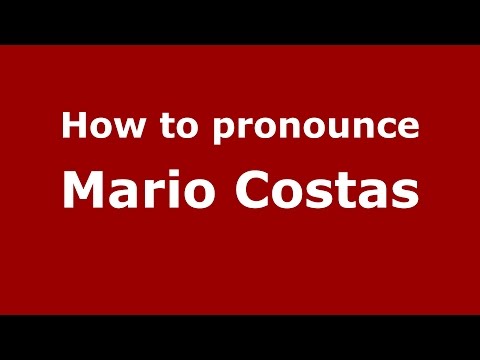 How to pronounce Mario Costas (Spanish/Argentina) - PronounceNames.com