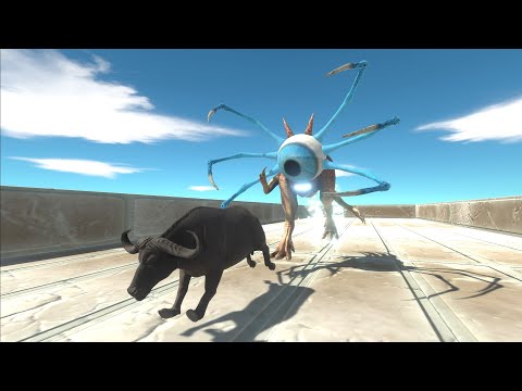 Trying to escape from BLUE DEVIL ALIEN - Animal Revolt Battle Simulator ARBS