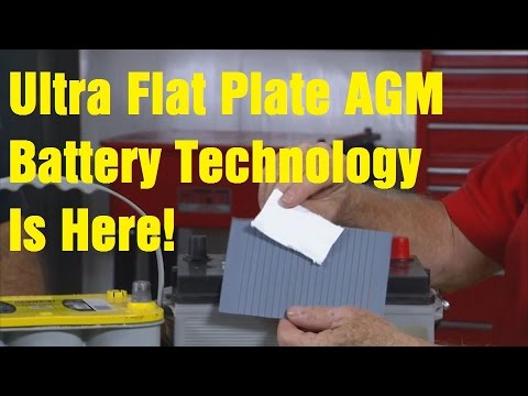 Ultra flat plate agm battery technology