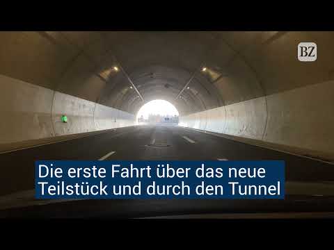 Die erste Fahrt über den Autobahnabschnitt bei Rheinfelden